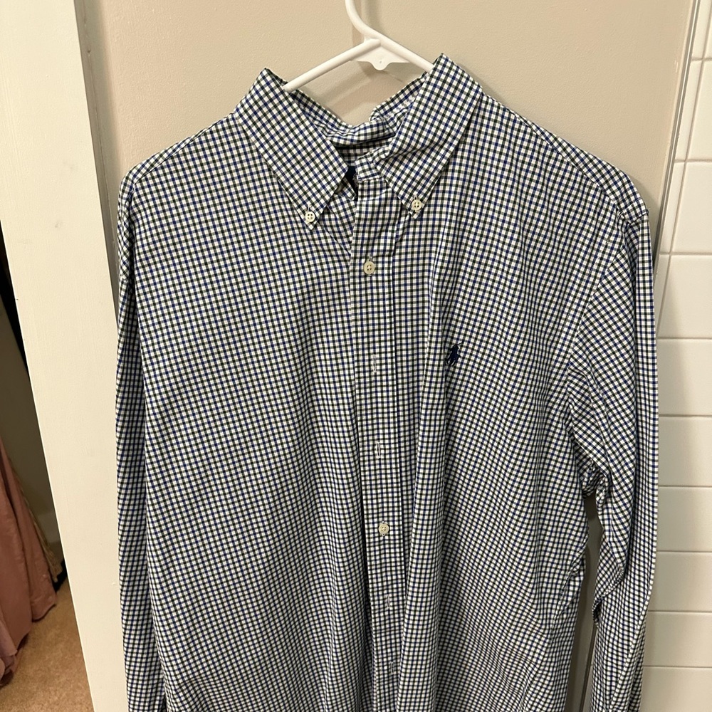Men’s Green & Blue Polo Ralph Lauren Shirt